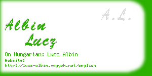 albin lucz business card